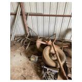 Trampoline Parts, 2 Wheels & Tires, Battery