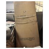 Frameless sliding shower door light fixture