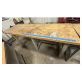 Workbench: metal and wood, 71" x 25" x 35"
