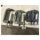C-clamps: 6" (2), 5" (2), 3" (3)
