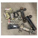 Tie down straps, clevices, trailer hitch balls