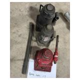 Bottle jacks (3): 20 ton, 12 ton, & UK capacity