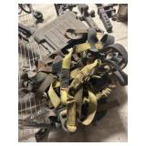 chrome shelf, safety harnesses and contents