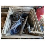 contents of crate:  mufflers, air hose and more