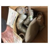 Galvanized pipe connectors, 6" class I flex duct