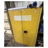 Chemcab metal storage storage unit with contents