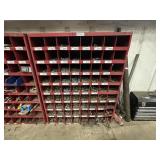 Imperial bolt bin and contents 34" x 12" x 42"