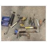Crescent wrenches, allen wrenches, nail bar,