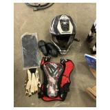 bike helmet and pads