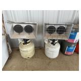 2 buddy propane heater and bottles