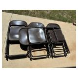 10 metal folding chairs