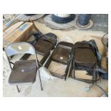 10 metal folding chairs