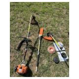 Stihl km 90r w/ weed whip head, pole saw,