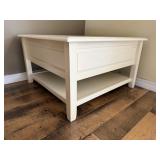Cream Colored Wood Coffee Table
