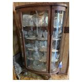 Vintage Bow Front China Cabinet