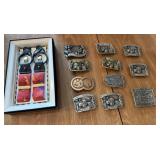 Suspenders, 11+/- Belt Buckles