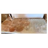 Misc. Clear & Pink Glassware