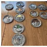 12+/- Michael Ricker Pewter Plates