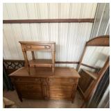 Dresser w/ Mirror, Nightstand, Full Size Bedframe