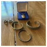 3 Sterling Bracelets, 2 925 Silver Rings, 925