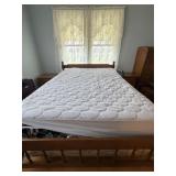Bed Frame with Head & Footboard, & 2 Nightstands
