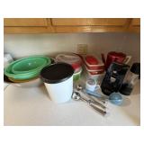 Kitchen Plasticware, Electric Canopener, & More