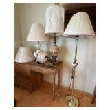 2 Table Lamps, 1 Floor Lamp, and 1 Wall Lamp