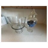 Footed Trifle Bowl and Vase