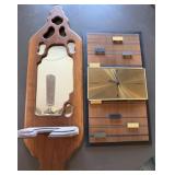 Wall Clock and Kerosine Lamp Holder(Broken Mirror)