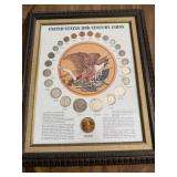 United States 20th Century Coins Framed Set