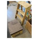 2 Step Ladder, Plastic Folding Footstool,