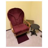 Glider Chair, 2 Side Table