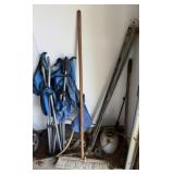 Push Broom, Sprayer, Broken Lawn Chair,