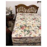 Queen Size Bedframe/Headboard, Side Table (Broken