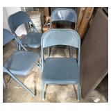 4 Folding Chairs, Card Table