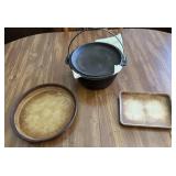 2 Pampered Chef Dishes, Cast Iron Dutch Oven