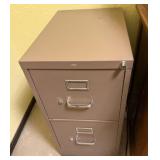 2-Drawer Metal File Cabinet (No Key)