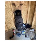 Ping Golf Bag, 2 Woods, Putter, Wedge,