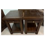 Matching End Tables w/ Pull Out Shelf
