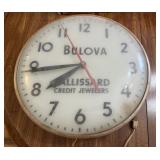 Vintage Round Bulova Electric Advertising Clock