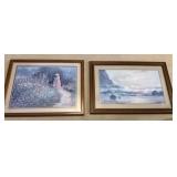 2 Large Framed Wall Art Pieces
