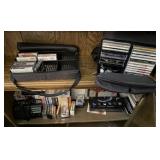 Cassettes, CDs, VHS, 2 DVDs