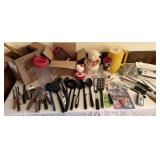 Cooking Utensils, Knives, Pitchers, Cookie Jar,