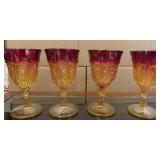 4+/- Vintage 'Heirloom' Pattern Amberina