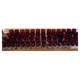 Large Lot of Luminarc Ruby Red Stemmed Glasses