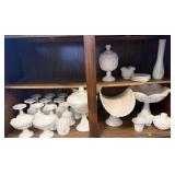 Misc. White Grape Milk Glass Dishes