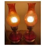 2 Vintage Matching Parlor Lamps