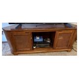 Wood Entertainment Center, VHS Player, Blue Ray