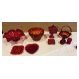 Misc. Red & Amberina Glassware