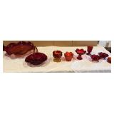 9+/- Vintage Colored Glass Pieces
